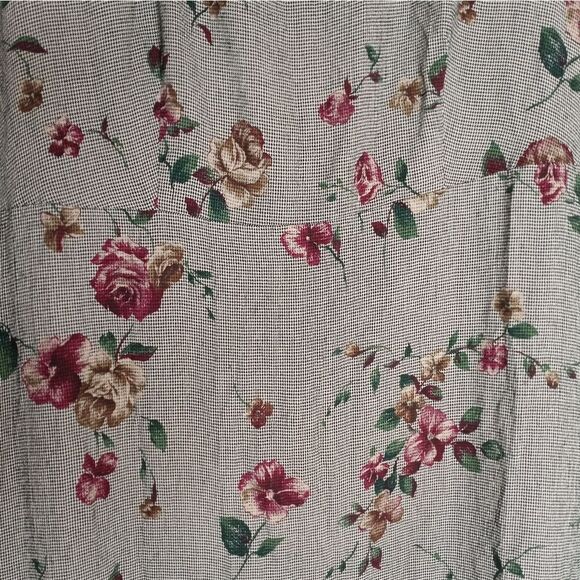 En Focus Studio 18 Sleeveless Floral&Houndstooth Print Women's Maxi Dress - Picture 10 of 11